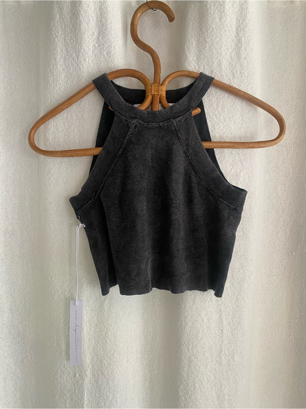 Callahan Halter Crop Plush Tank Size XS NWT